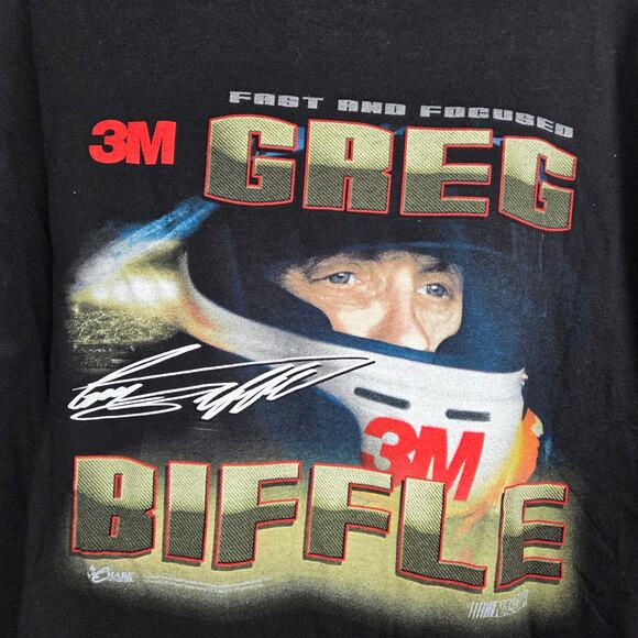 Chase Authentics Greg Biffle #16 NASCAR Racing Mens SZ L T-shirt Black - Picture 5 of 7